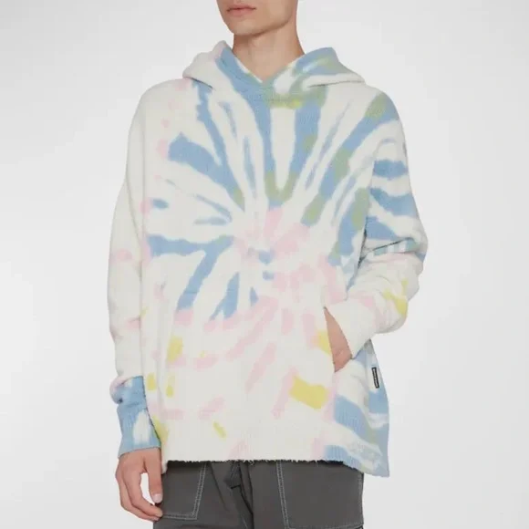 PALM ANGELS Knit Tie-Dye Hoodie